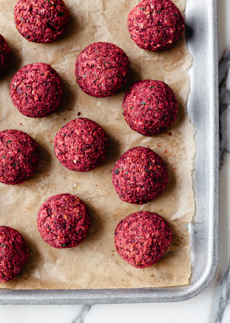 Baked Beetroot Falafel So Vegan