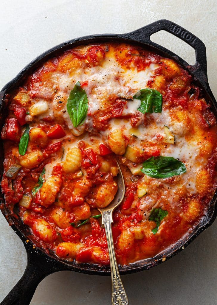 One Pan Gnocchi Pesto Bake So Vegan