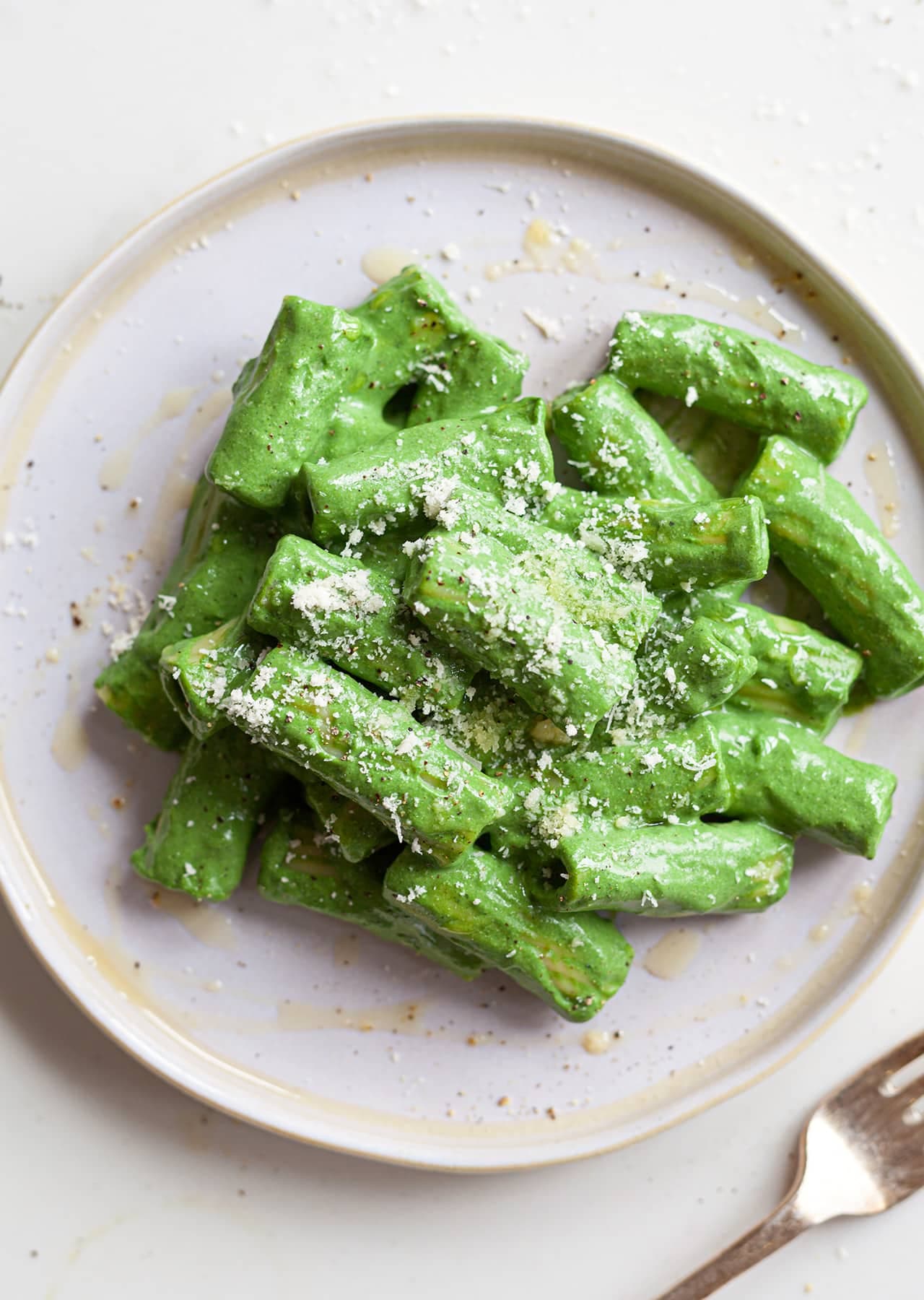 High Protein Spinach Pasta