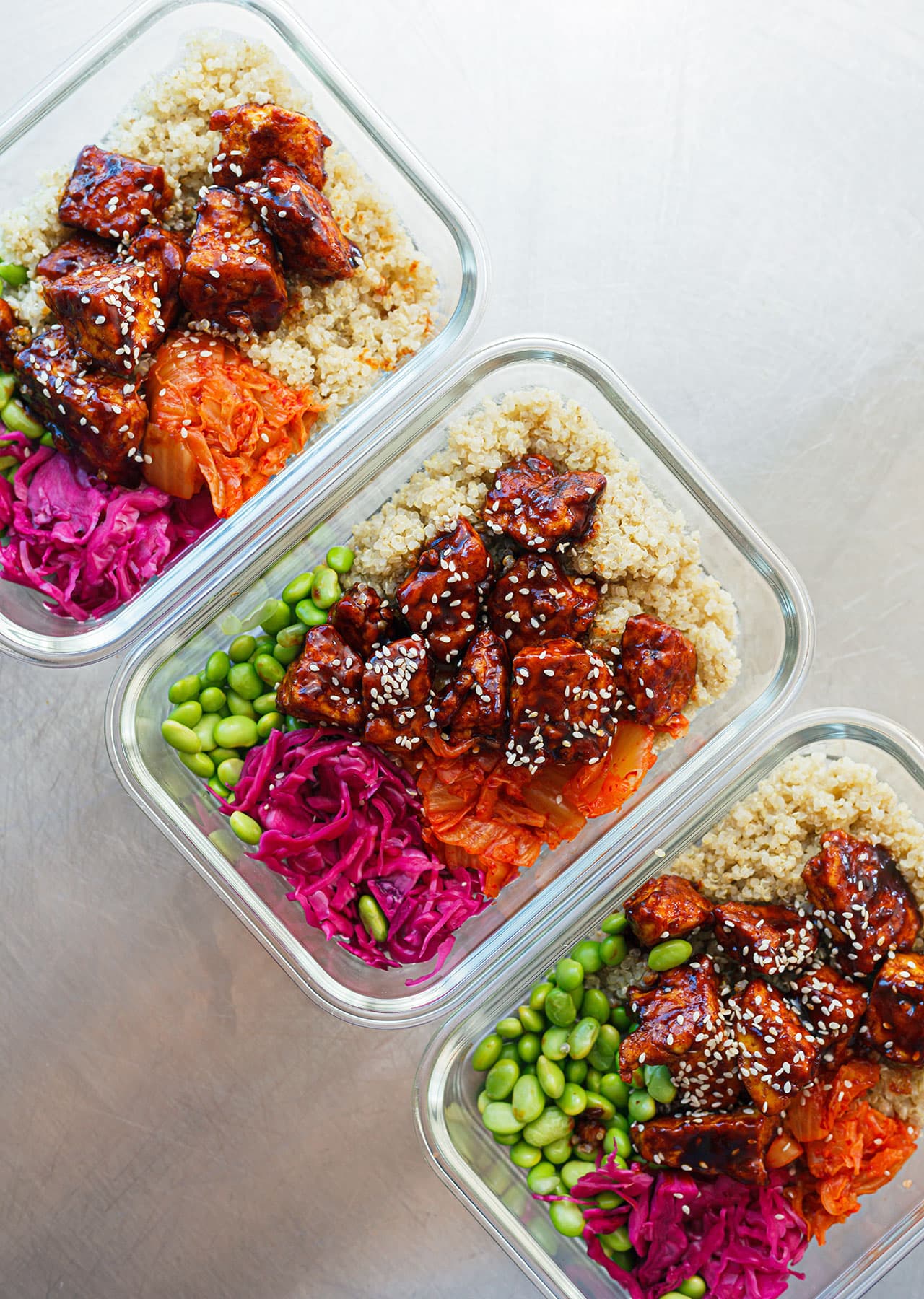 Sticky Gochujang Tofu Meal Prep 