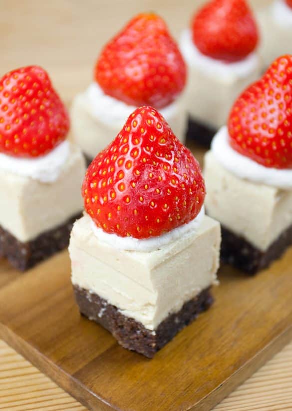 Raw Santa Hat Cheesecakes