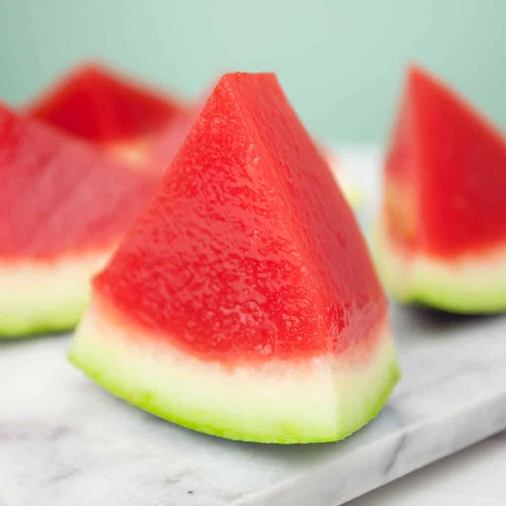 Watermelon Vodka Jelly Shots - SO VEGAN