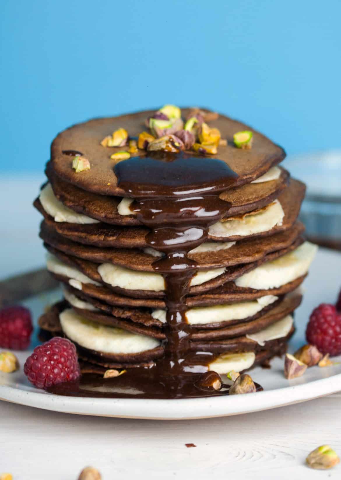 Chocolate Protein Pancakes So Vegan