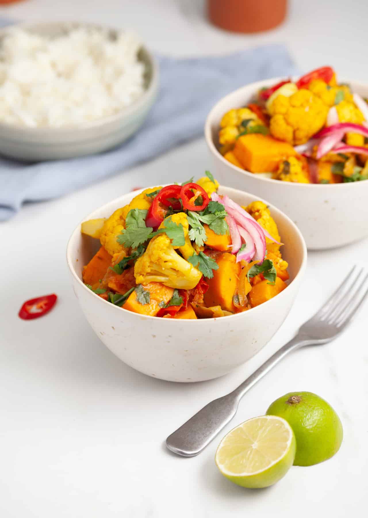 Vegan Sweet Potato Cauliflower Curry - So Vegan