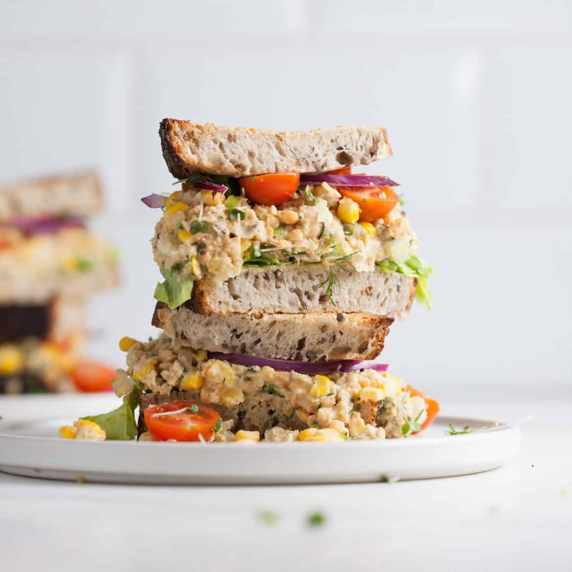 Chickpea 'Tuna' Sandwich - So Vegan