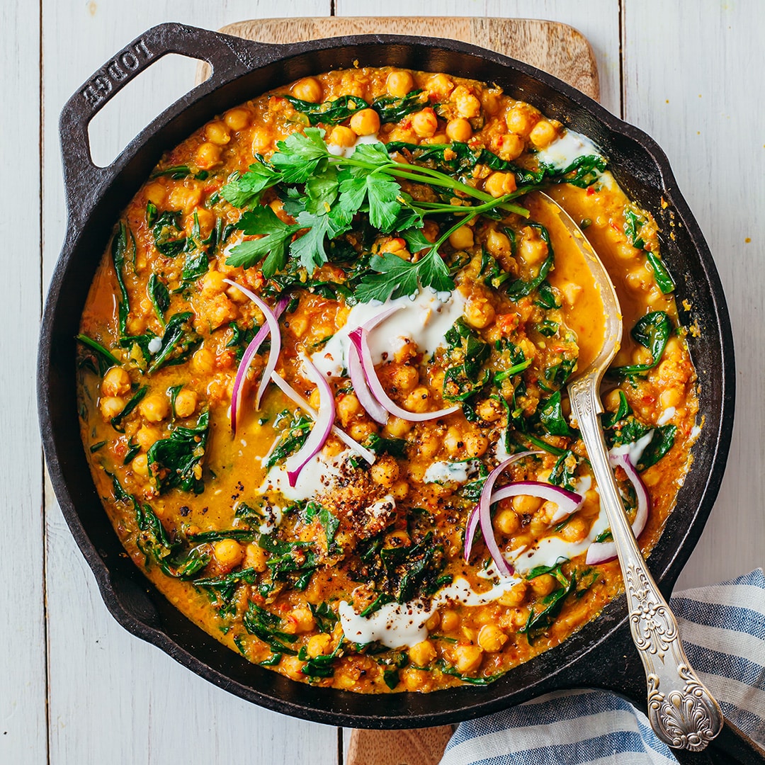 Spinach & Chickpea Curry So Vegan