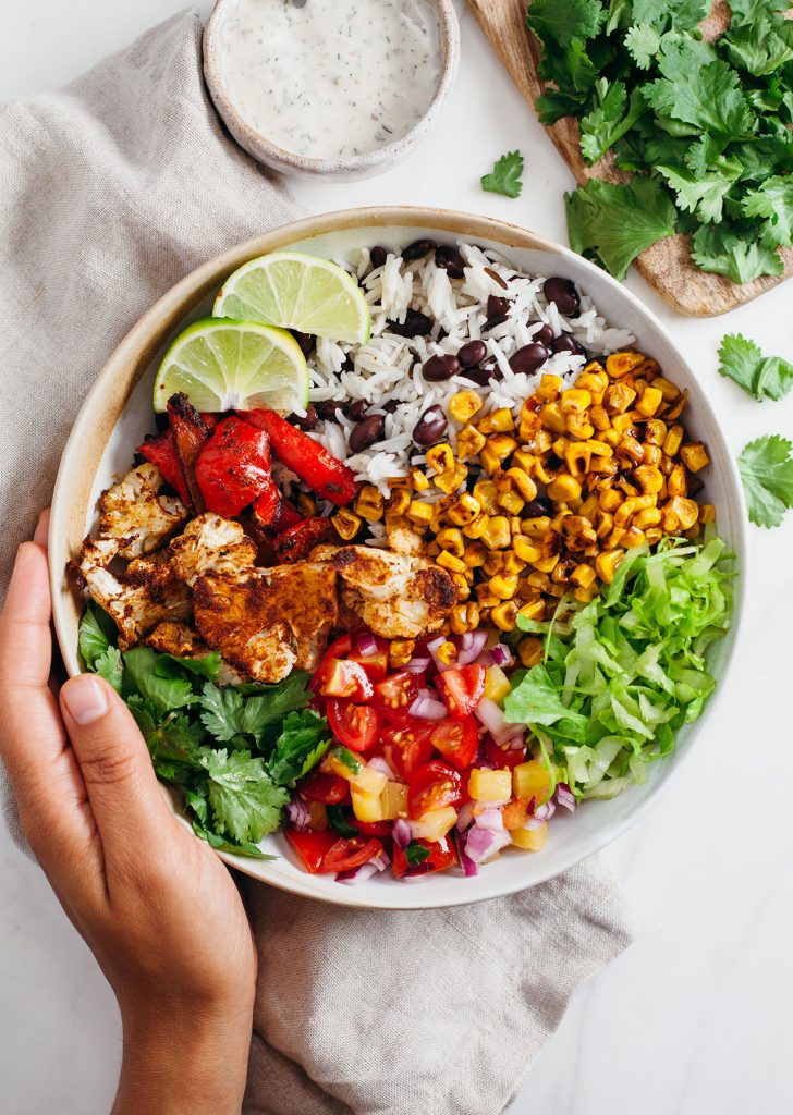 Cauliflower Taco Bowl - SO VEGAN