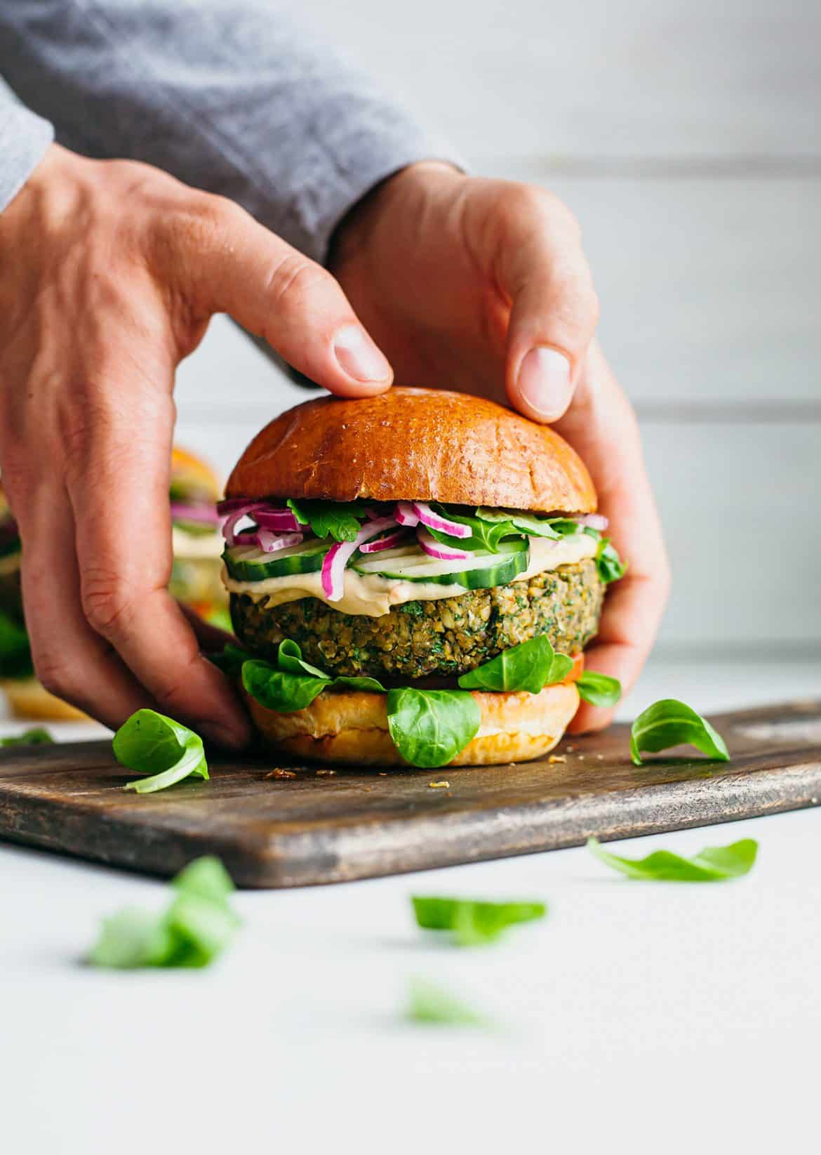 The Falafel Burger - SO VEGAN