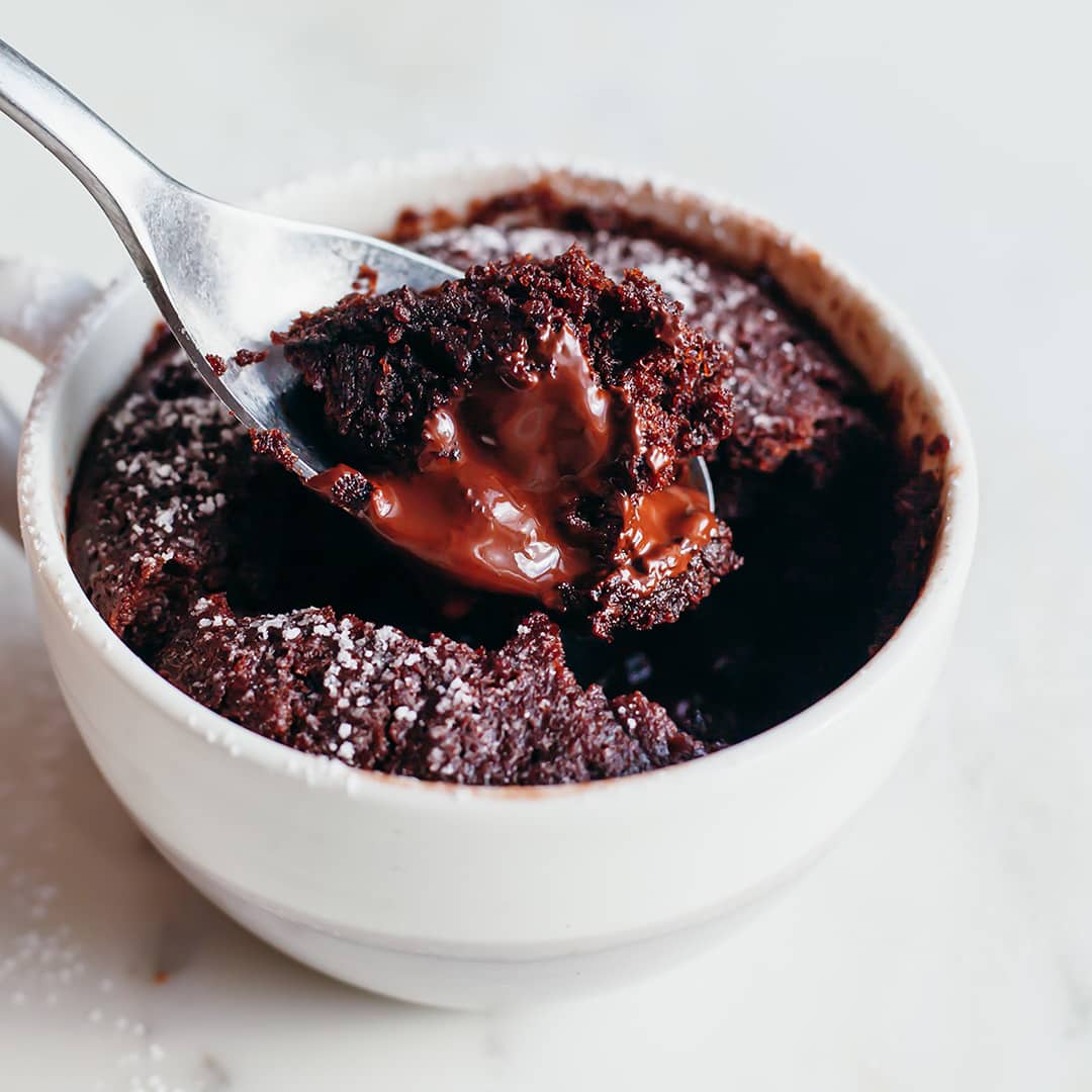 Gooey Chocolate Mug Cake - SO VEGAN