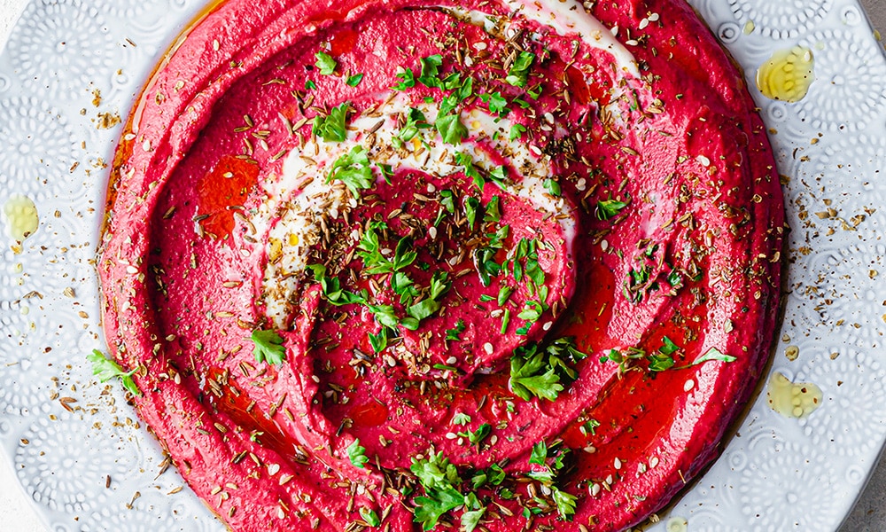 Super Smooth Beetroot Hummus - SO VEGAN