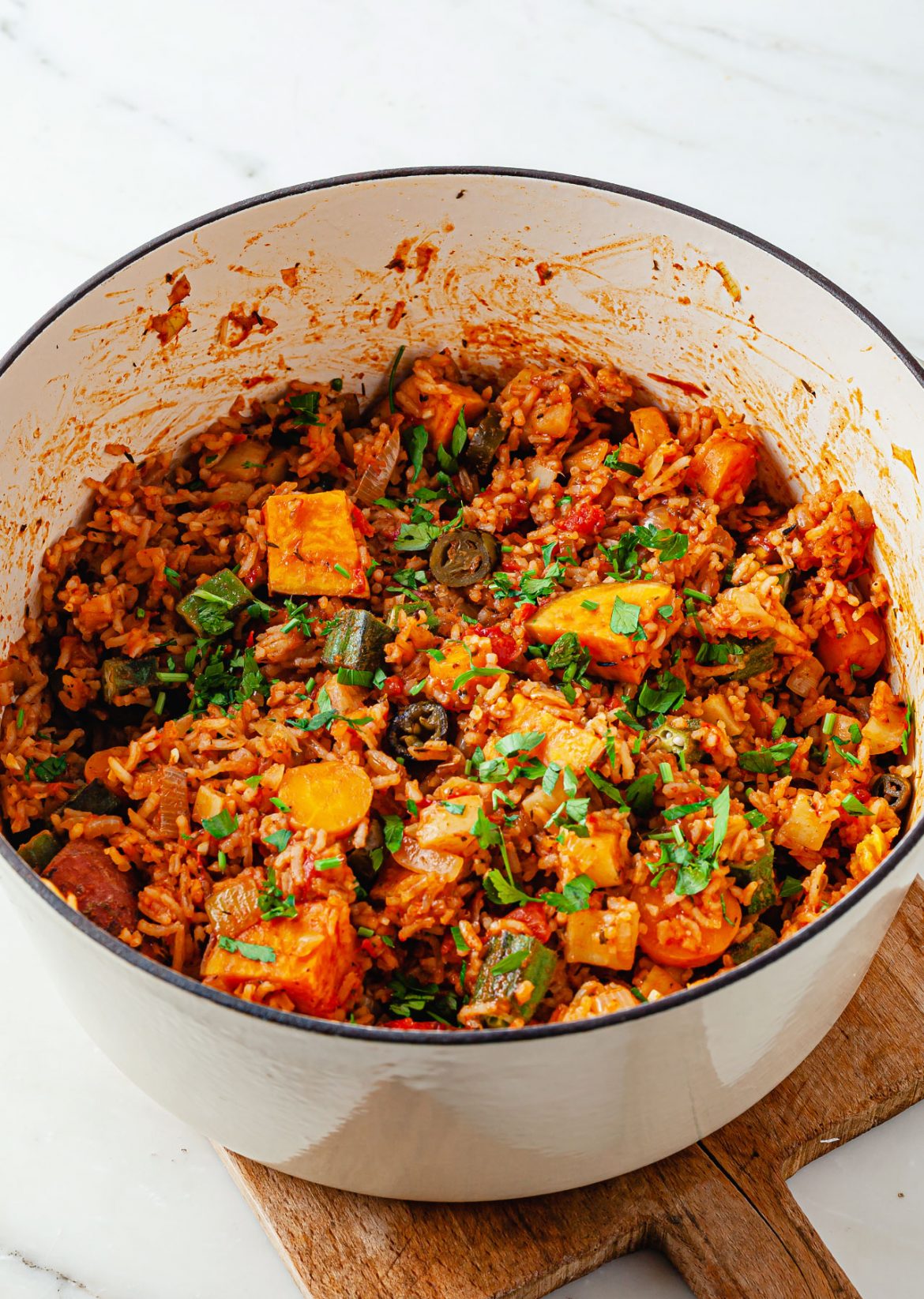 One Pot Winter Jambalaya - SO VEGAN