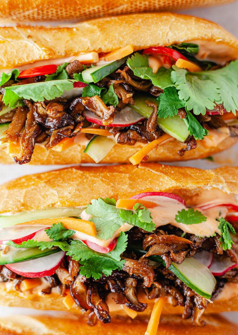 Pulled Mushroom Banh Mi - So Vegan