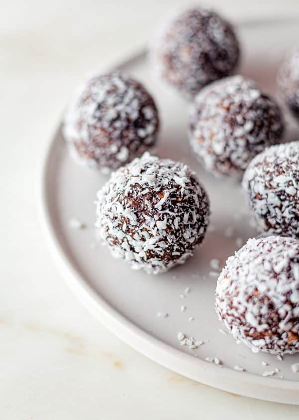 Chocolate Cherry Energy Balls - So Vegan