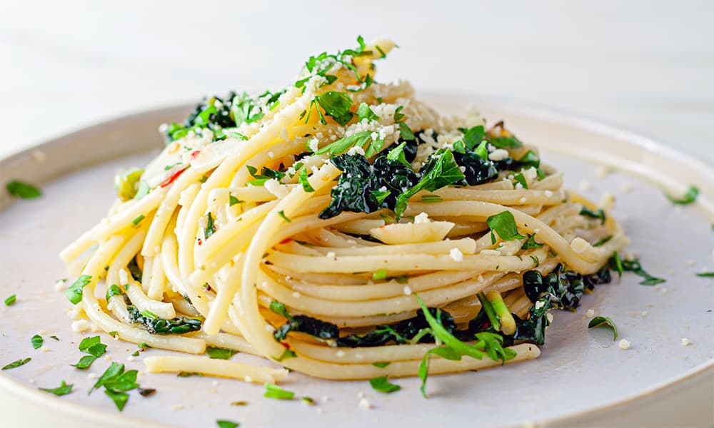 Garlic + Cavolo Nero Spaghetti - SO VEGAN