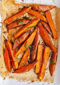 Cinnamon Roasted Sweet Potatoes - SO VEGAN