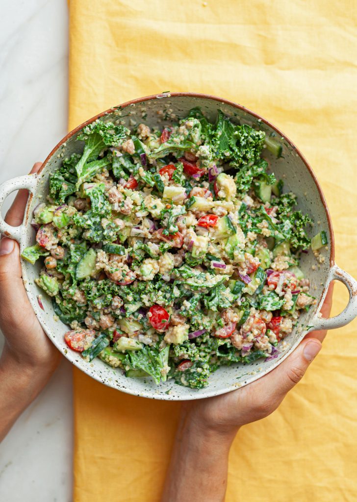 High Protein Quinoa Ranch Salad - SO VEGAN