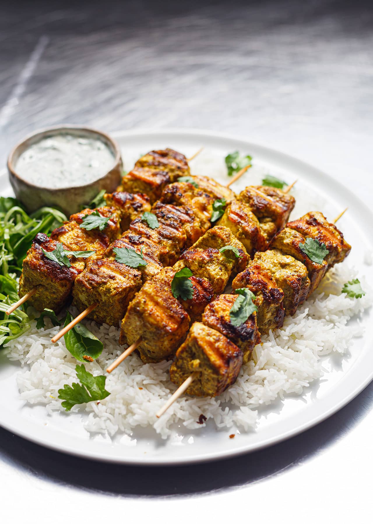 Turmeric Tofu Kebabs Vegan Recipe