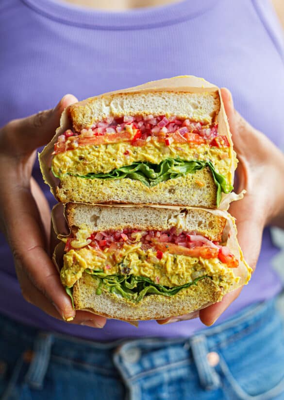 Vegan Coronation Chickpea Sandwich Recipe
