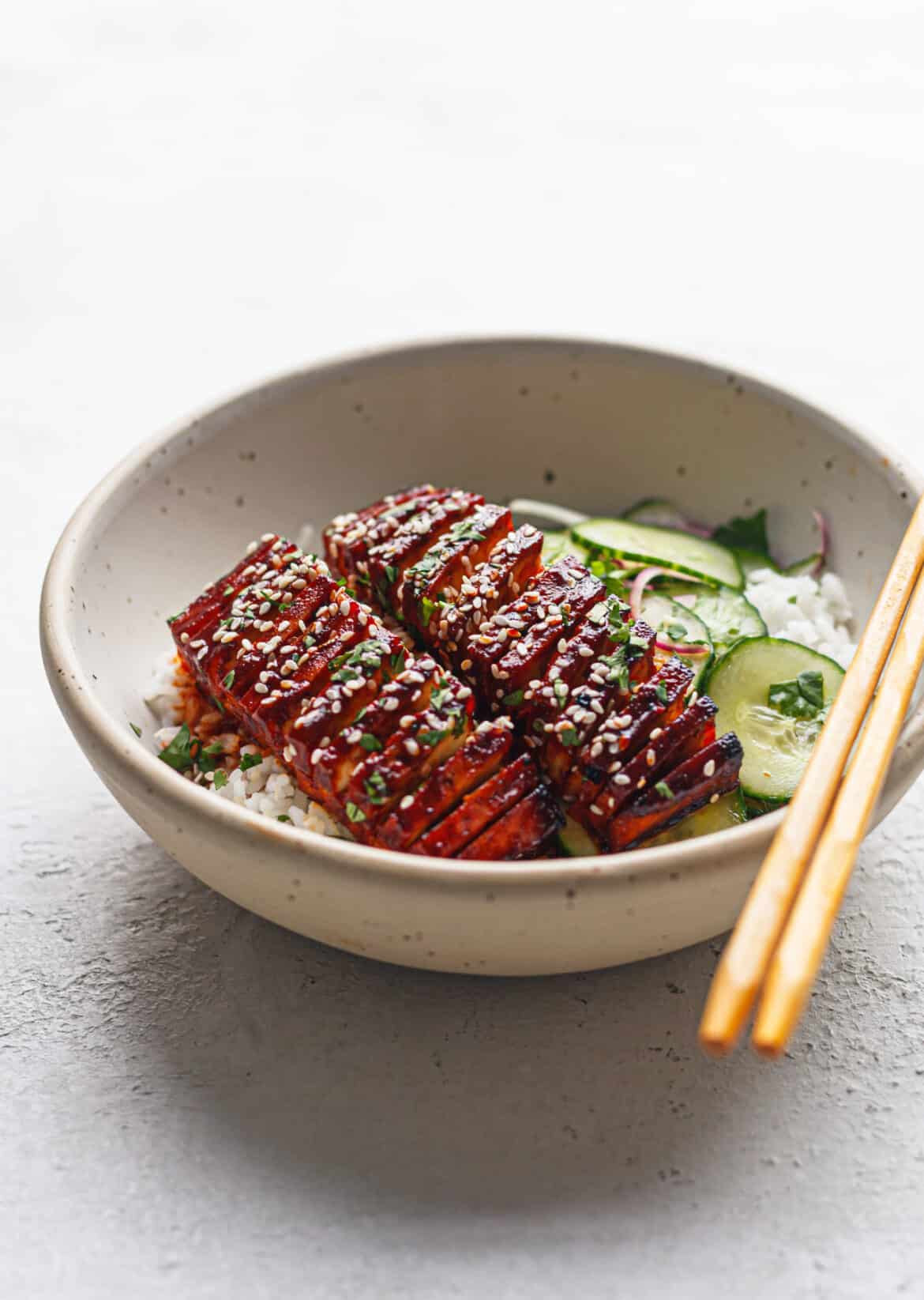 Vegan Gochujang Accordion Tofu Steaks Recipe