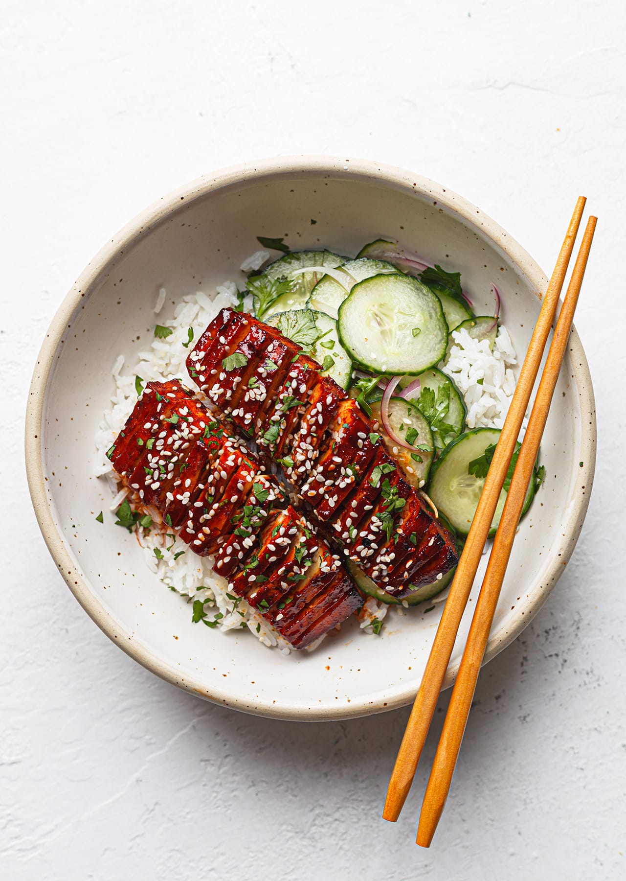 Vegan Gochujang Accordion Tofu Steaks Recipe